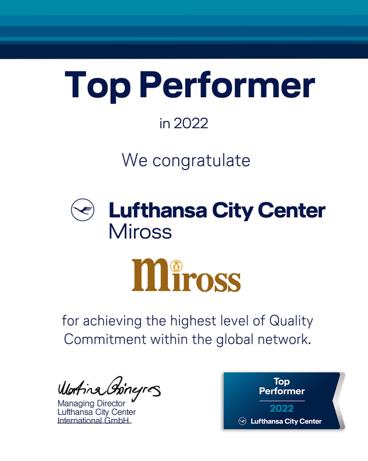 Lufthansa Top Performer 2022