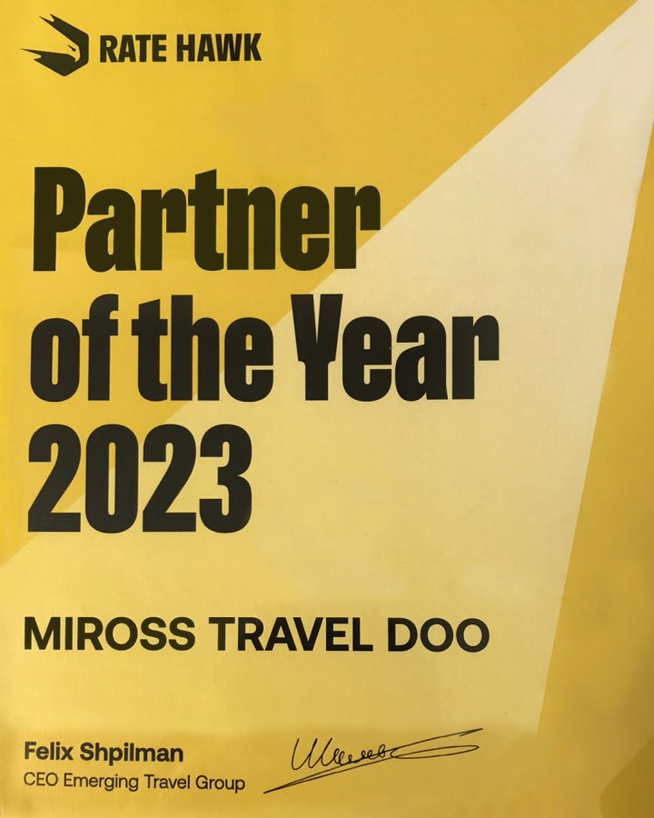 Miross je Rate Hawk partner godine 2023.
