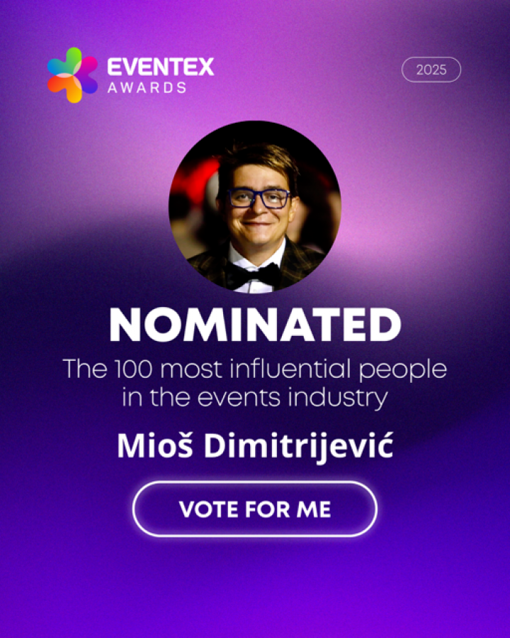 Our Miloš Nominated Again For the Top 100 Most Influential People in the Event Industry